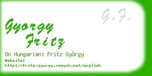 gyorgy fritz business card